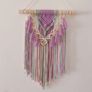 Multi-color Macrame wall hanging.
